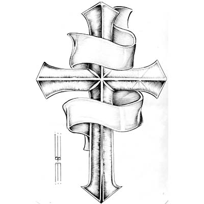 Religious free cross designs designs Fake Temporary Water Transfer Tattoo Stickers NO.10581